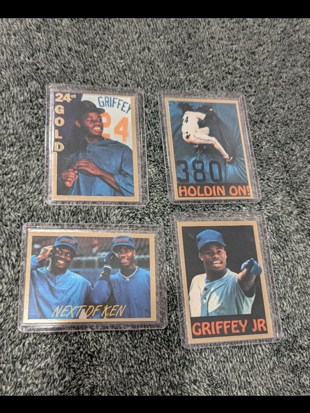 1991 Griffey Gazette Ken Griffey Jr 4 Card Gold Insert Lot Alrak Enterprises